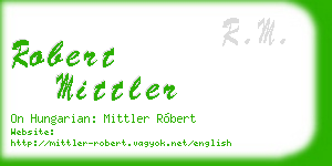 robert mittler business card