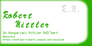 robert mittler business card
